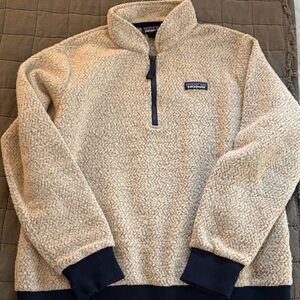 Patagonia retro pile Tan Fleece Quarter-Zip